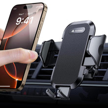 Carica l'immagine nel visualizzatore di Gallery, Supporto per cellulare Andobil per auto, staffa di ventilazione aggiornata con 2 clip di ventilazione, supporto universale per smartphone per veicoli con rotazione a 360° per iPhone 11 11 Pro Samsung Galaxy Note10 Huawei LG ecc., nero opaco