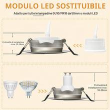 Carica l'immagine nel visualizzatore di Gallery, 3CCT Faretti LED da Incasso per Cartongesso 230V Dimmerabile 68mm 5.5W IP44 Faretto Incasso Ultra Piatti Faretti LED Sof