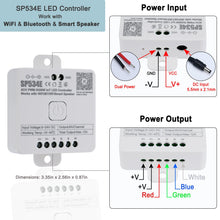 Carica l'immagine nel visualizzatore di Gallery, RGBW WiFi Bluetooth Controller LED SP534E 5-24V DC