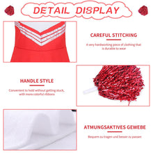 Carica l'immagine nel visualizzatore di Gallery, DAZZTIME Disfraz de Animadora para Mujer,Disfraz de Animadora para Niñas-120 Cm,Uniforme de Cheerleader con Pompones y C