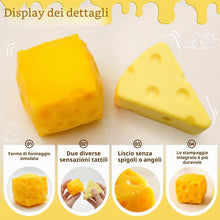 Carica l'immagine nel visualizzatore di Gallery, 2 pezzi Cheese Squishy Shapes Giocattoli Sensorial,Giocattolo Squishy