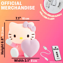 Carica l'immagine nel visualizzatore di Gallery, Get Trend Hello Kitty Sanrio Silicone Luce 3D, Ricaricabile Tramite USB LED Lampada Anime, 3 Modalità Luce Telecomandate