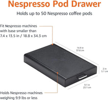 Carica l'immagine nel visualizzatore di Gallery, Amazon Basics - 1 Cassetto Porta Capsule per Nespresso Originalline, capacità: 50 Capsule, Nero