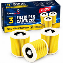 Carica l'immagine nel visualizzatore di Gallery, 3x Cartuccia Filtro Aspirapolvere compatibile per Kärcher WD3 Premium WD2 WD3 WD3 MV3 WD3P Il kit di estensione sostitui