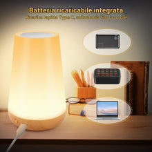 Carica l'immagine nel visualizzatore di Gallery, JOPHEK 13 Colori Touch Dimmable Night Lamp, USB Ricaricabile Led Luce Notturna con Telecomando, Regalo per Bambini Adult