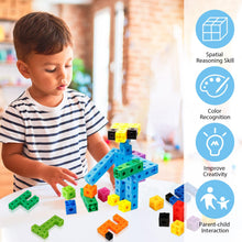 Carica l&#39;immagine nel visualizzatore di Gallery, Cubi ad incastro matematici, 100 blocchi numerici per calcolo, giocattolo educativo per scuola primaria, blocchi di costruzione per sviluppare abilità matematiche, casa dei cubi per bambini