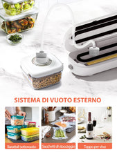 Carica l&#39;immagine nel visualizzatore di Gallery, Macchina Sottovuoto Alimenti, Portatile Macchina Sottovuoto Professionaleper Alimenti Secci e Umidi Macchina Sigilla Sacchetti, Macchina Sottovuoto per Sous Vide con 15 Sacchetti