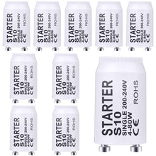 Carica l'immagine nel visualizzatore di Gallery, 10 Pezzi Starter S10 4-80W 200-240V Starter per Lampade Neon Longlife Starter Tubo Fluorescente Avviamento per Lampade L