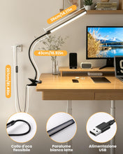 Carica l'immagine nel visualizzatore di Gallery, Lampada da cavalletto a LED con attacco a clip per artisti, con telecomando