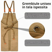 Carica l'immagine nel visualizzatore di Gallery, KOOOGEAR Grembiule multifunzione in tela, grembiule da lavoro, grembiule da saldatura, grembiule da cucina, cintura crea