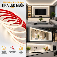 Carica l'immagine nel visualizzatore di Gallery, ONSSI® Strisce LED Neon 220v (Bianco Neutro,3 Metri),12w/m COB Luce a Corda ad Alta Luminosità,Ogni Taglio 10 cm, Imperm