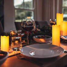 Carica l'immagine nel visualizzatore di Gallery, EXTSUD Set di 4 Candele a LED senza Fiamma con Telecomando, Impermeabili Outdoor LED Candele, Luce Notturna Antivento, L