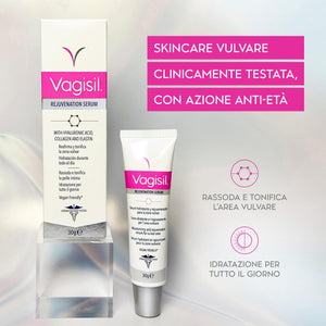 Vagisil Rejuvenation Serum, Siero Azione Idratante, Rimpolpante E Ringiovanente Per La Zona Vulvare, Con Acido Ialuronico, Collagene Ed Elastina, Idrata, Rassoda E Tonifica, 30 g