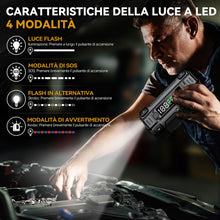 Carica l'immagine nel visualizzatore di Gallery, BRPOM Avviatore Batteria Auto, 9000A Avviatore di Emergenza per Auto/Moto, (Motori Fino a ALL Gas o 8.5L Diesel) Booster Avviamento con Torcia a LED&amp;USB Quick Charge 3.0
