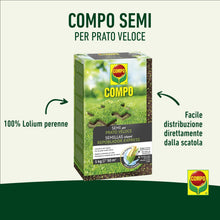 Carica l'immagine nel visualizzatore di Gallery, COMPO SEMI per Prato Veloce, Miscela Speciale, Seme Ricoperto, Per rigenerare Tappeti Erbosi, 1 kg
