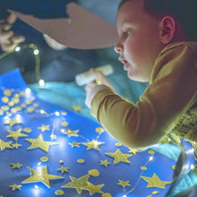 Carica l'immagine nel visualizzatore di Gallery, Catena Luminosa LED Mini Alimentata a Batteria, 16 Pezzi Filo d'Argento Impermeabile, Flessibile e Pieghevole, per Matri