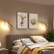 Carica l'immagine nel visualizzatore di Gallery, DELIPOP Applique da Parete LED in Legno 360° Girevole, 3000K Bianco Caldo