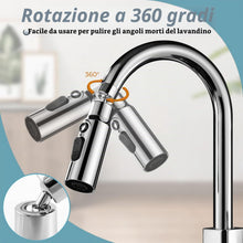 Carica l'immagine nel visualizzatore di Gallery, Aeratore Rubinetto Cucina, 360° Girevole Prolunga Rompigetto Rubinetto con 3 Modalità Aeratore Filtro Antispruzzo, 5 Tip