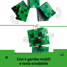 Carica l'immagine nel visualizzatore di Gallery, LEGO Minecraft Creeper Giocattolo - Action Figure di Mob Snodabile con Scomparto Segreto con Maiale e Elemento TNT - Regalo per Gamer, Bambini, Bambine e Fan Adolescenti da 10 Anni in su - 21276