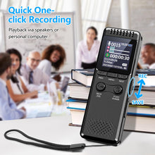 Carica l'immagine nel visualizzatore di Gallery, Vivaniir 64GB Registratore Vocale Professionale, 80 Ore di Batteria a Lunga Durata 1100mAh, Robusto Registratore con Attivazione Vocale e Involucro Metallico, Registratore per Conferenze Riunioni