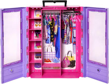 Carica l&#39;immagine nel visualizzatore di Gallery, Barbie- Armadio Fashionistas Rosa con Accessori, Bambola Inclusa, Giocattolo...
