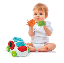 Carica l'immagine nel visualizzatore di Gallery, Clementoni Soft Clemmy - Touch, Move And Play Sensory Car, Bambini 6-36 Mesi, Macchinina Raccoglitore 8 Mattoncini, Gioc