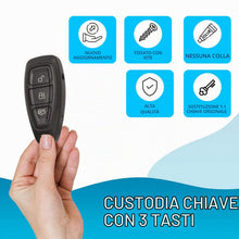 Carica l'immagine nel visualizzatore di Gallery, Cover chiave compatibile per Ford Focus Fiesta C-Max 2 Kuga 2 S-Max 2 Mondeo 4 B-Max Ecosport Galaxy 2 - Chiave intellig