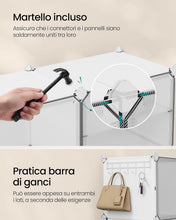 Carica l'immagine nel visualizzatore di Gallery, SONGMICS Scarpiera a 10 Scomparti, Scaffale Portaoggetti Modulare