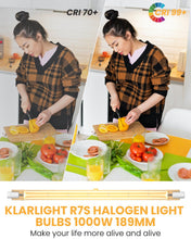 Carica l'immagine nel visualizzatore di Gallery, Klarlight Lampadina Alogena R7s 189mm Lampadine Alogena Sottile 1000W Lampadina J189 J Tipo Lineare Doppio End Proiettor
