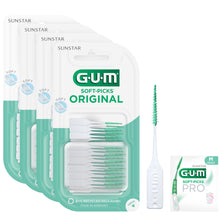 Carica l'immagine nel visualizzatore di Gallery, GUM SOFT-PICKS ORIGINAL Scovolini in gomma | Pulizia dei denti e rimozione della placca | Misura M | confezione 4x50 (co