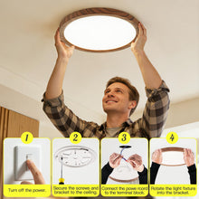 Carica l'immagine nel visualizzatore di Gallery, Kambo LED Plafoniera soffitto Ø30CM 24W, Lampada 3000K/4000K/6000K