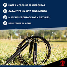 Carica l'immagine nel visualizzatore di Gallery, Corda Crossfit Professionale TALAFIT | Corda per saltare Fitness Regolabile | Corda per saltare | Corda per saltare con cuscinetti ad alta velocità di rotazione | Custodia + Corda extra (NERO)