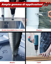 Carica l'immagine nel visualizzatore di Gallery, Fresa Conica, 4-32mm, Alta Qualità HSS 6542 per metallo, acciaio, legno, ferro, plastica, Punte Coniche 15 livelli, Fres