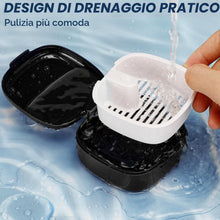 Carica l'immagine nel visualizzatore di Gallery, Zikenis Scatola per protesi dentarie con colino (Nero)