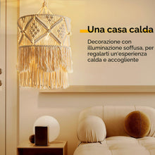Carica l'immagine nel visualizzatore di Gallery, Arazzo da Parete Fatto Un Mano Paralume Macrame Boho Decor Nappa Arazzo Sfondo Testiera Appeso Un Parete