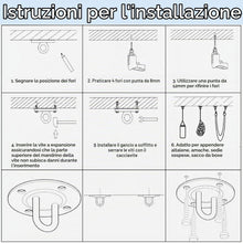 Carica l'immagine nel visualizzatore di Gallery, Nutabevr Gancio Soffitto in Acciaio Inossidabile capacità di Carico Fino a 400Kg,360° Rotazione Gancio per Altalena Supp