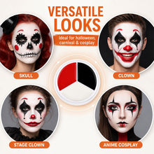Carica l'immagine nel visualizzatore di Gallery, Trucchi Clown Halloween MakeUp,3 colori Impermeabile Trucco Bianco per Viso,Body painting colori,Lavabile Body Painting 