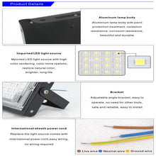 Carica l'immagine nel visualizzatore di Gallery, Luci di inondazione per esterni, confezione da 2, 50 W, 4800 lm, LED blu, IP66, impermeabili, per cortile, giardino, gar