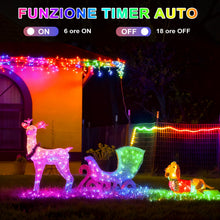 Carica l'immagine nel visualizzatore di Gallery, Luci di Natale a Batteria Esterno con Timer, 2×10M 200Led