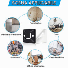 Carica l'immagine nel visualizzatore di Gallery, Jatiler, 200 basi adesive per fascette stringicavi, colore nero, supporto autoadesivo, set con fascette multiuso (lunghe