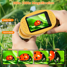 Carica l'immagine nel visualizzatore di Gallery, Microscopio Bambini, Temodu Microscopio Digitale da 2.0‘’, Elettronico Portatile 1000X con 8 luci LED Regolabili, può essere utilizzato come regalo di compleanno o di Natale 3 agli