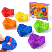 Carica l'immagine nel visualizzatore di Gallery, Cubo Sensoriale Fidget in Silicone Texturizzato, Giocattolo calmante antistress silenzioso per autismo ADHD ansia, perfe