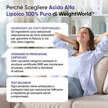 Carica l'immagine nel visualizzatore di Gallery, Acido Alfa Lipoico, 100% Puro, 650mg per Capsula, 180 Capsule, 1 al Giorno