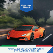 Carica l&#39;immagine nel visualizzatore di Gallery, Ravensburger - Puzzle 3D, Lamborghini Huracán Evo Arancione, per Adulti e Bambini 8+ Anni, Idea Regalo, Modellismo Auto, 156 Pezzi, 32 accessori