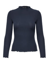 Carica l'immagine nel visualizzatore di Gallery, ONLY Onlemma L/S Noos Jrs-Maglietta a Collo Alto Maglia a Maniche Lunghe, Blue/Dettaglio: mélange, S Donna