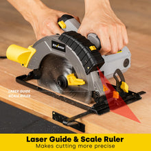 Carica l'immagine nel visualizzatore di Gallery, Enventor 1650W Sega Circolare per Legno con Guida Laser, 2 Lame (185mm)
