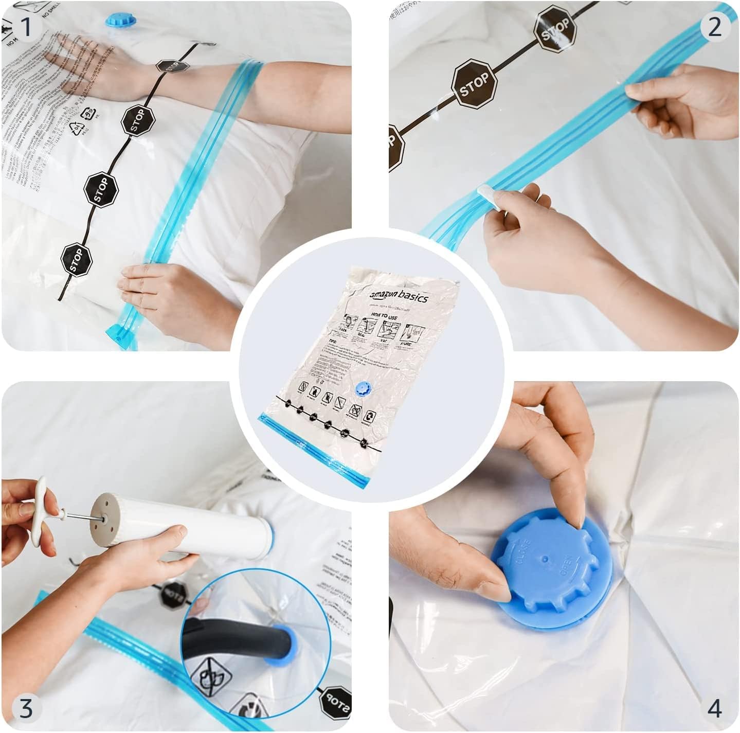 Sacchetti portaoggetti sottovuoto da viaggio con pompa elettrica senza fili 8-18 pezzi Borsa salvaspazio per vesti Coperta consolatrice Organizzatore compresso 15 Sacchetti portaoggetti sottovuoto da viaggio con pompa elettrica senza fili 8-18 pezzi Borsa salvaspazio per vesti Coperta consolatrice Organizzatore compresso 15