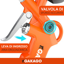Carica l'immagine nel visualizzatore di Gallery, Gakago Gonfiatore preciso per pneumatici con manometro di alta qualità da 0 a 12 bar - Tubo di gonfiaggio extra lungo da