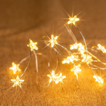 Carica l'immagine nel visualizzatore di Gallery, Fata di lucine a batteria, 1M 20 Fata di a LED, Fata di luci a stella con batteria, di lucine bianca calda per camerette