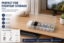 Carica l'immagine nel visualizzatore di Gallery, Cable Box – Pratico organizer per cavi per proteggere e organizzare i cavi di ricarica e avvolgerli in modo